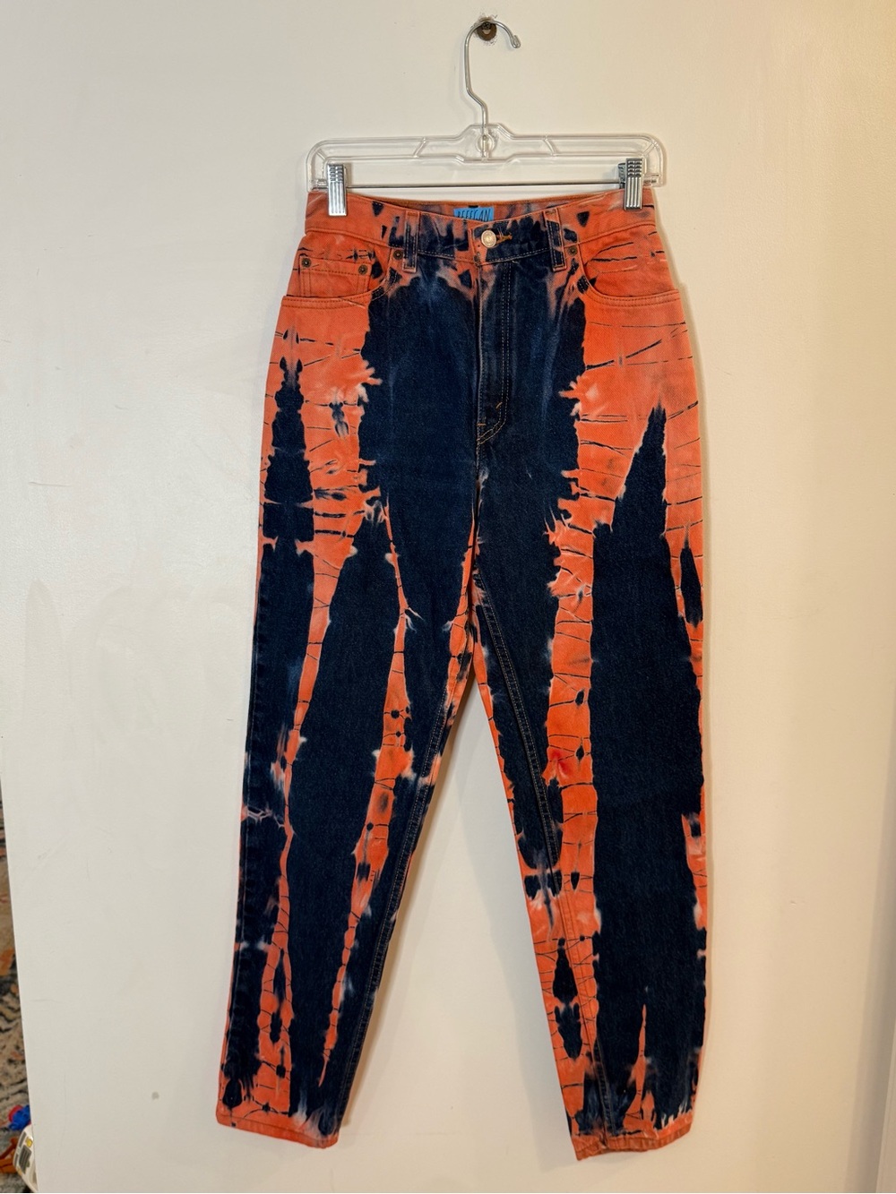 Vintage Levi’s 550 Made in USA Custom Bleach Tie Dye Jeans Size 8 REEEGAN ONLY 1